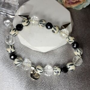 Erimish Multi-Color & Dalmatian Jasper Style Charm Bracelet